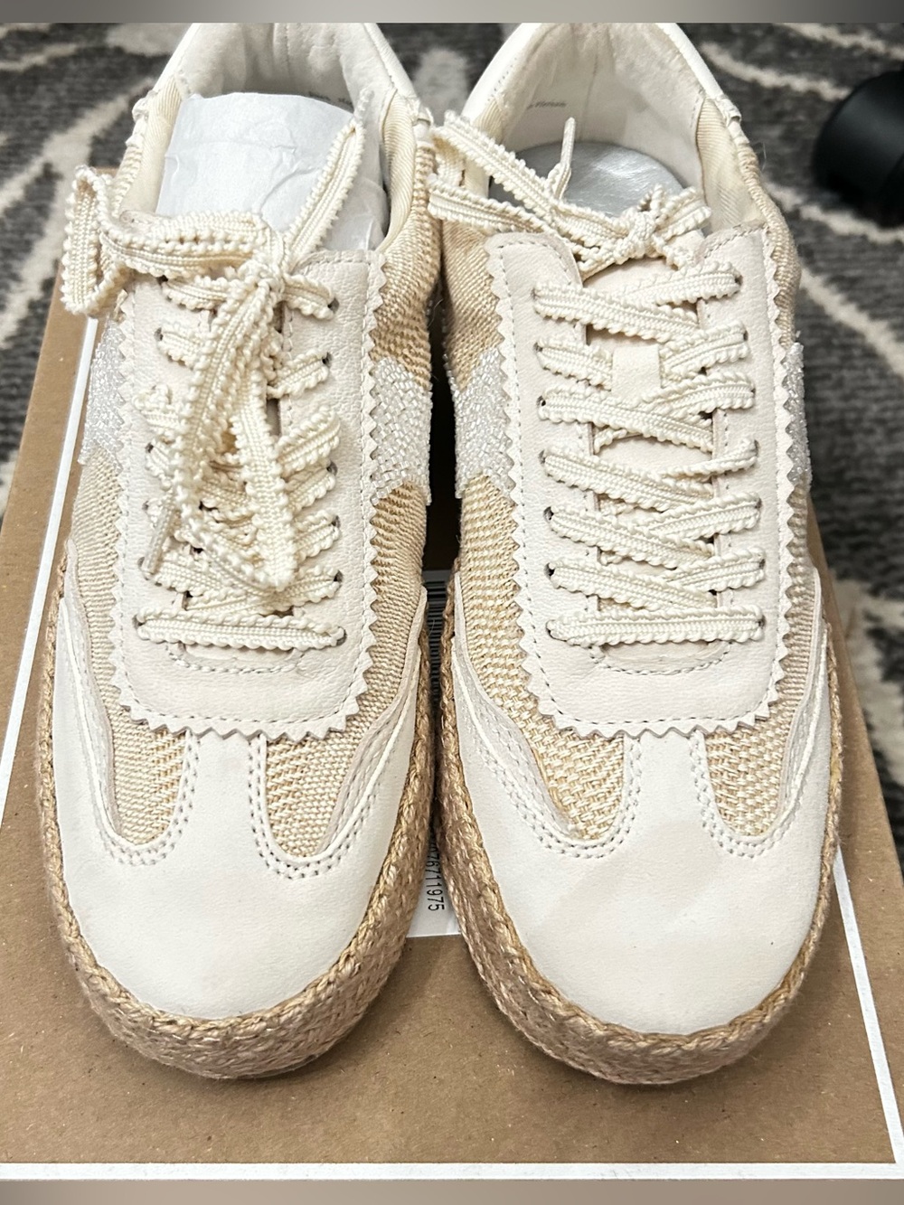 Dolce Vita Casual Women's Cream Espadrille Sneakers Size 9